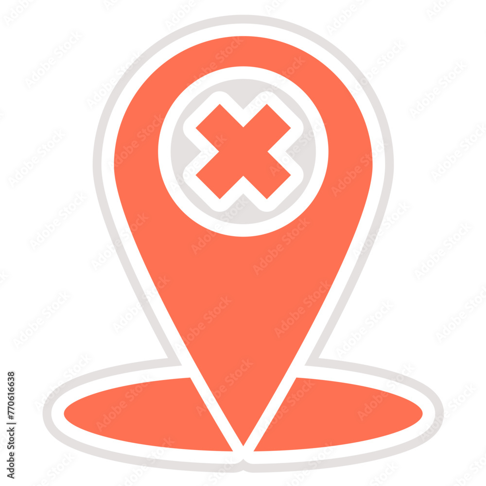 Cancel location Vector Icon Design Illustration Cancel location Vector Icon Design Illustration
