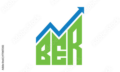 BER financial logo design vector template.