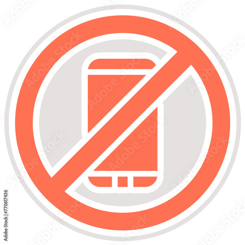 No phone Vector Icon Design Illustration
