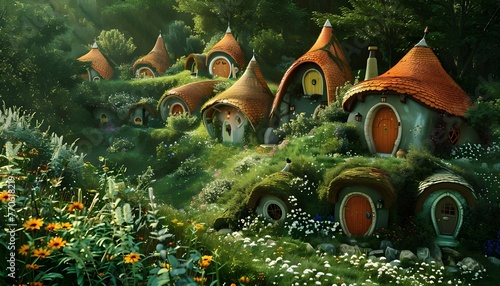 village with elves cottages