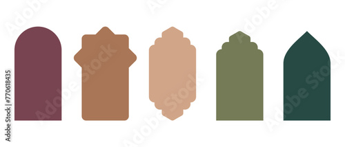 Shape Islamic door and window silhouette Arabic arch