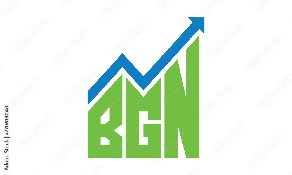 BGN financial logo design vector template. BGN financial logo design vector template.
