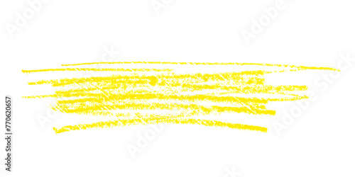 A yellow pencil stroke on a transparent background creates a simple yet striking drawing. This minimalist design can be used for illustrations, logos, brand graphics, and more.