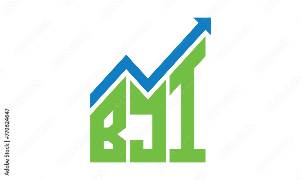 BJI financial logo design vector template. BJI financial logo design vector template.