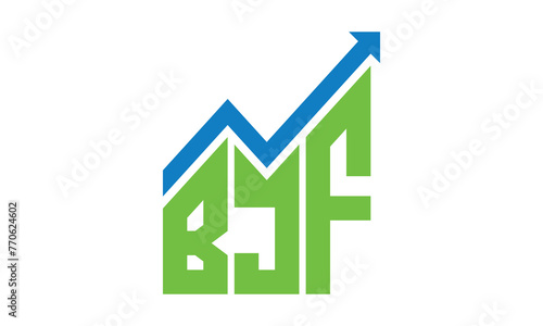 BJF financial logo design vector template.