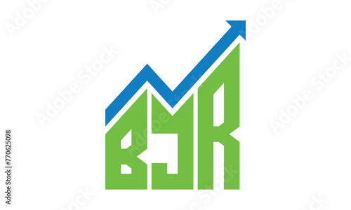 BJR financial logo design vector template.