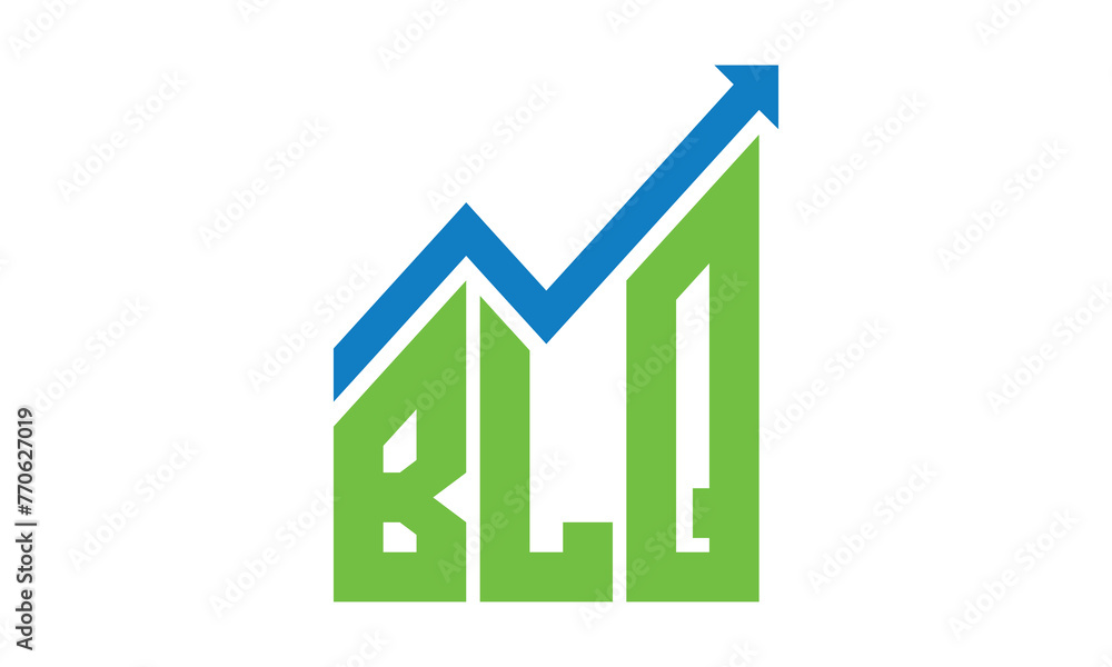 BLQ financial logo design vector template. BLQ financial logo design vector template.