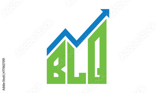 BLQ financial logo design vector template.