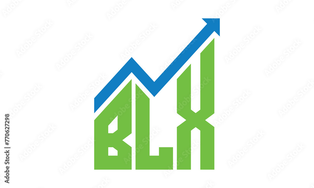 BLX financial logo design vector template.