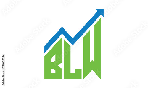 BLW financial logo design vector template.