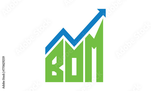 BOM financial logo design vector template.