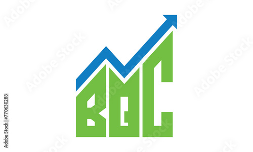 BQC financial logo design vector template.