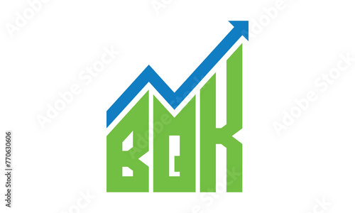 BQK financial logo design vector template.