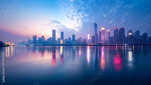 Dusk Over the City: A Panoramic Skyline View © 대연 김