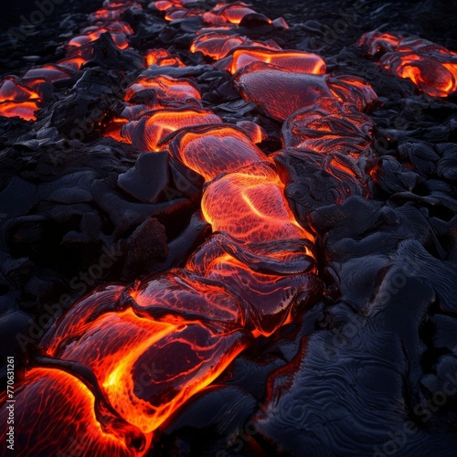 molten carnival glass lava flow over icelandic black