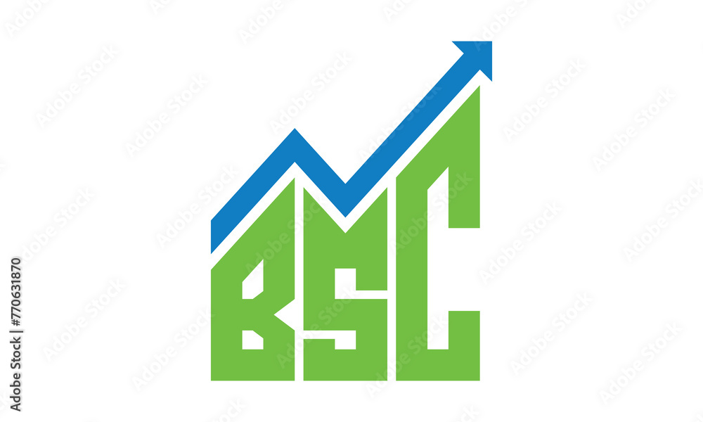 BSC financial logo design vector template.