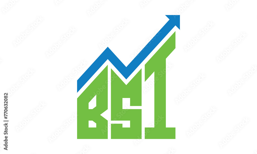 BSI financial logo design vector template.