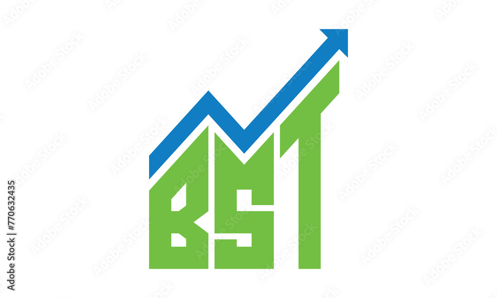 BST financial logo design vector template. BST financial logo design vector template.