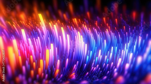 Led Light. Future tech. Shine dynamic scene. Neon flare. Colorful rays. Generative AI
