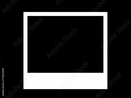 Blank photo frame isolated on a black background, 4x3, 4:3 ratio.