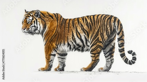 Produce a photorealistic depiction of a tiger