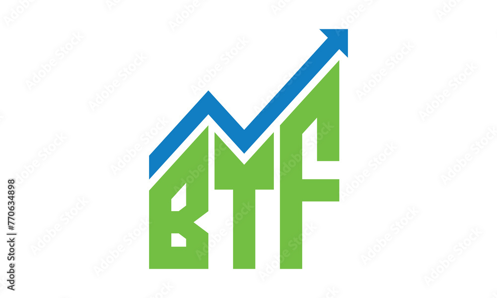 BTF financial logo design vector template.