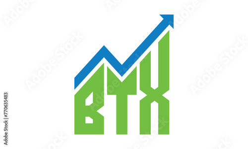 BTX financial logo design vector template. photo