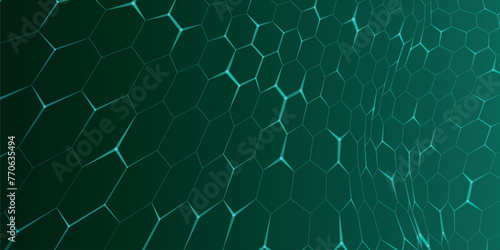 Futuristic hexagon background. Abstract technology background. Technology concept. Abstract 3d vector illustration.