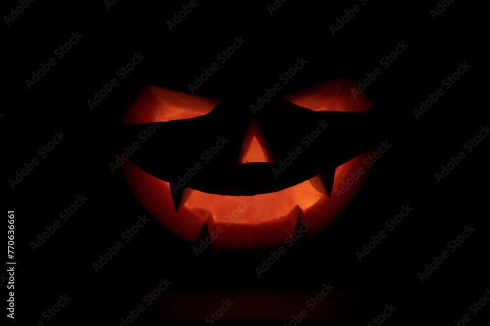 A jack-o-lantern in the darkness A jack-o-lantern in the darkness