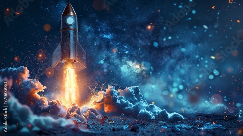 Revolutionize your startup by incorporating cutting-edge rocket technology with futuristic Bitcoin innovation to stay ahead in the competitive market.