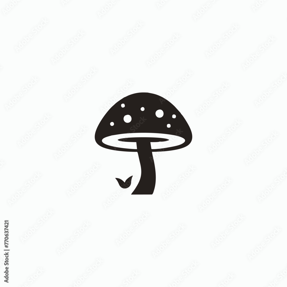 mushroom vector icon.Simple Modern Isolated Farm Black Organic Food Concept. mushroom vector icon.Simple Modern Isolated Farm Black Organic Food Concept.