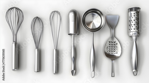 A Study of Isolated Kitchen Utensils: The Charm of Culinary Tools in their Singular Glory