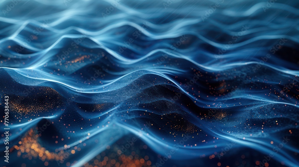 Blue sound wave background Blue sound wave background