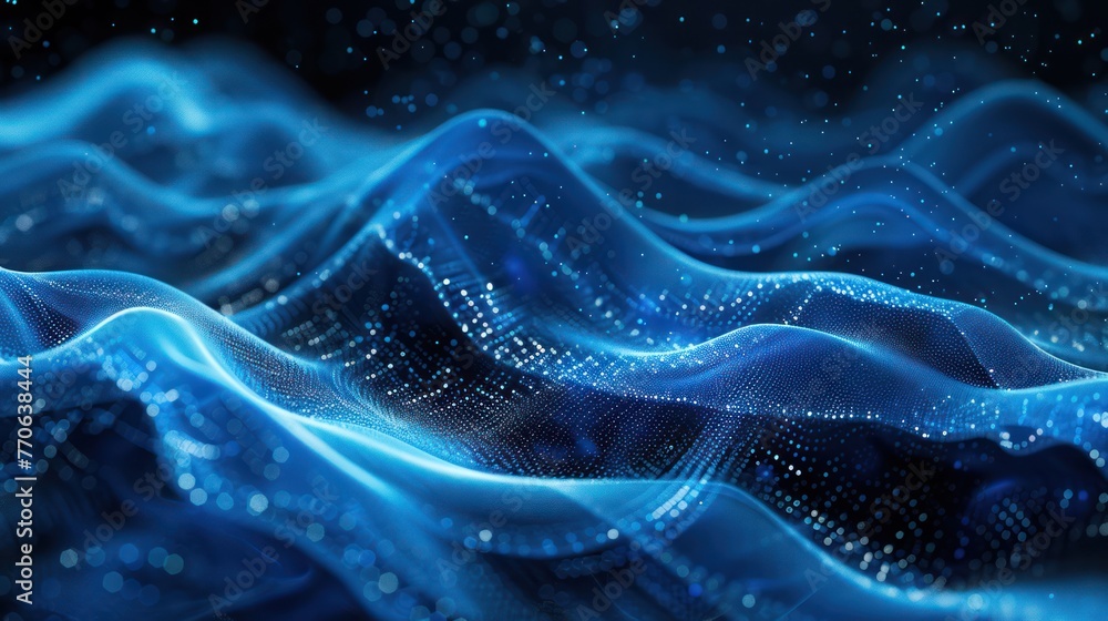 Blue sound wave background