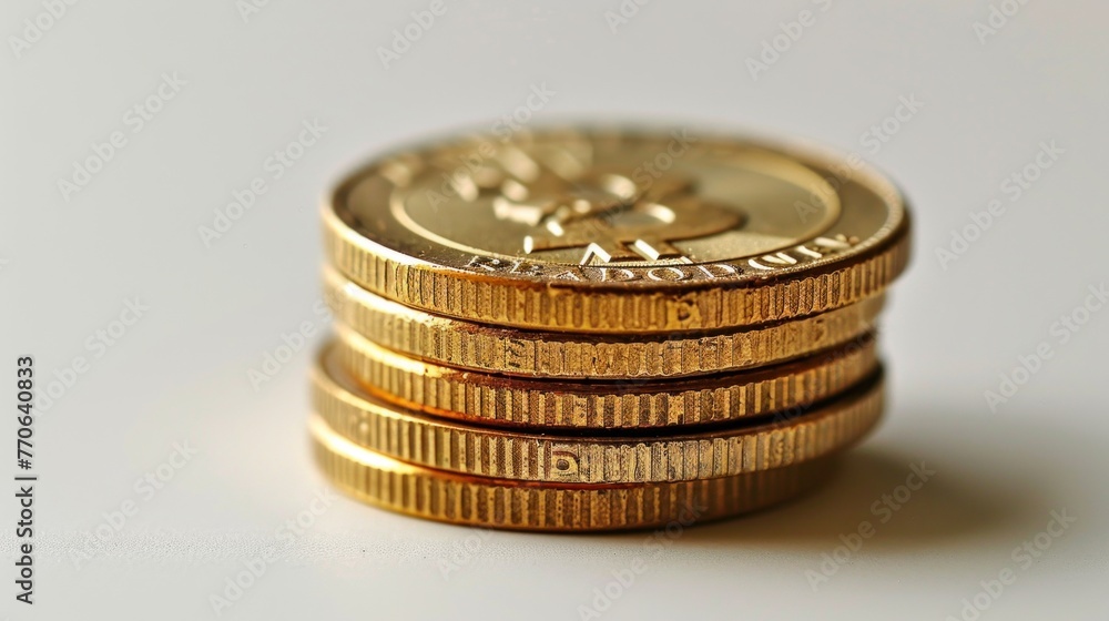 minimalist background of Stacked Canadian 1 Dollar Coin minimalist background of Stacked Canadian 1 Dollar Coin