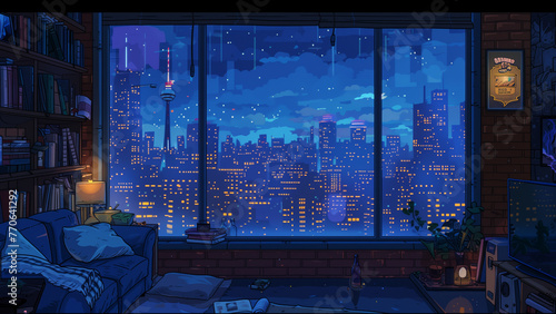 A Lo-Fi Landscape in the Style of Japanese Anime