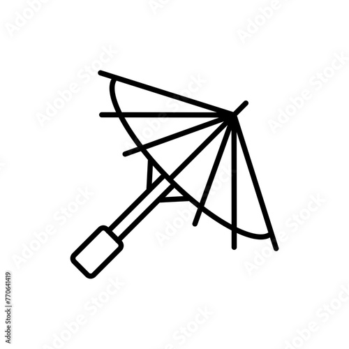 Umbrella outline icons, minimalist vector illustration ,simple transparent graphic element .Isolated on white background