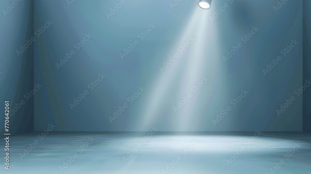 Obraz premium KS Abstract light blue background with spotlight studio.