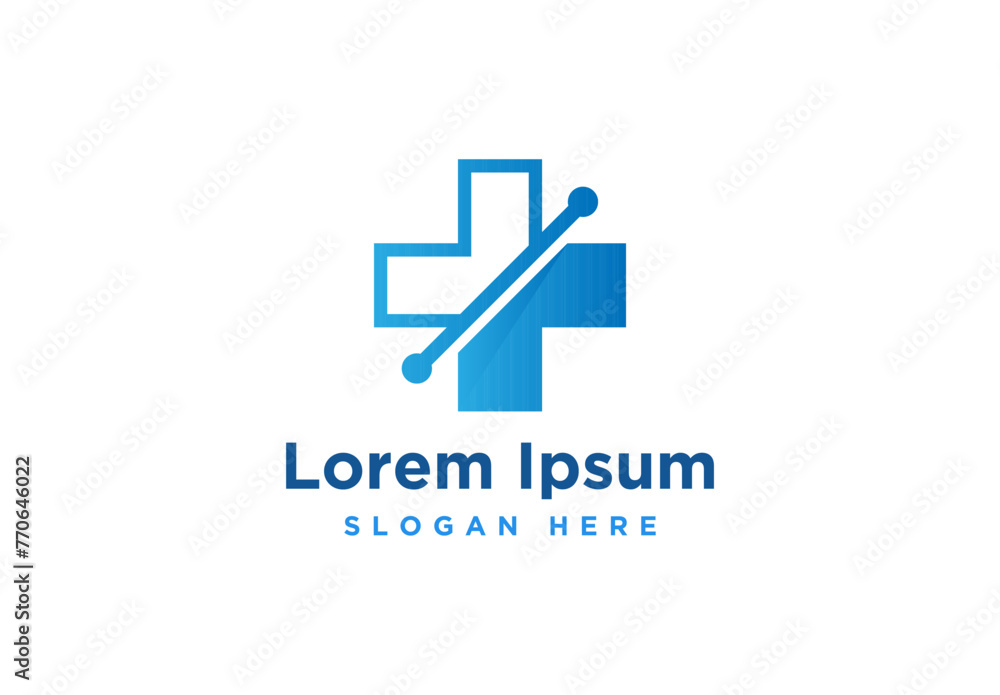 Obraz premium Cross Medical Technology, Circuit element. Vector Illustration