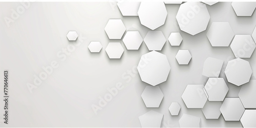 Abstract white hexagon background. 