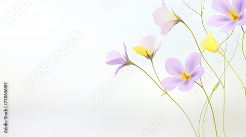 Ethereal Pastel Wildflowers on Soft Gradient Background