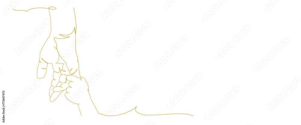 Fototapeta premium Father's day icon in line art style. Father's day symbol.