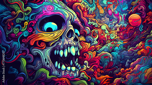 colorful spychedelic style wallpaper, psychedelic style wallpapper colorful vibe, trippy wallpaper, tipping