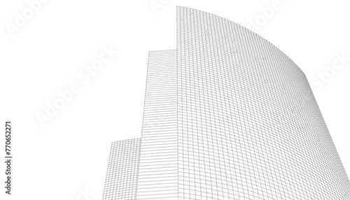 architecture building vector 3d illustration