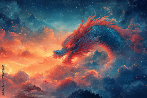 dragon in the sky photo