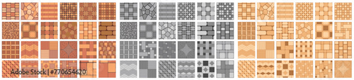 Floor stone pattern. Pavement tile of stone, bricks and concrete