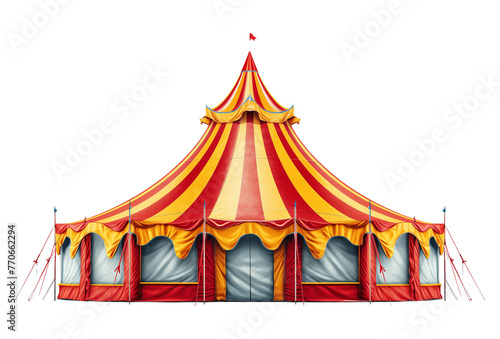 Circus Tent Isolated on Transparent Background
