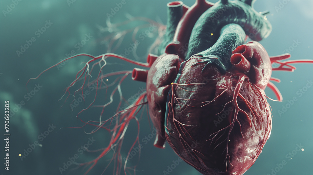 Coração e sistema cardiovascular  - obrazy, fototapety, plakaty 