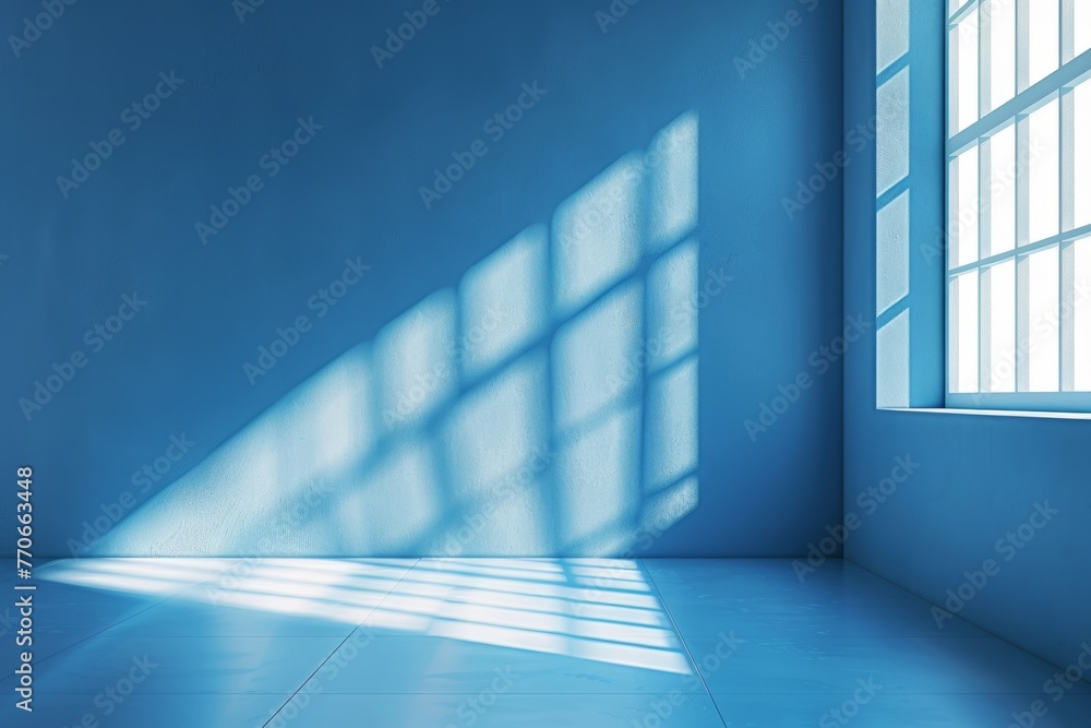 Fototapeta premium KS 3D render of an empty minimal light purple wall with.