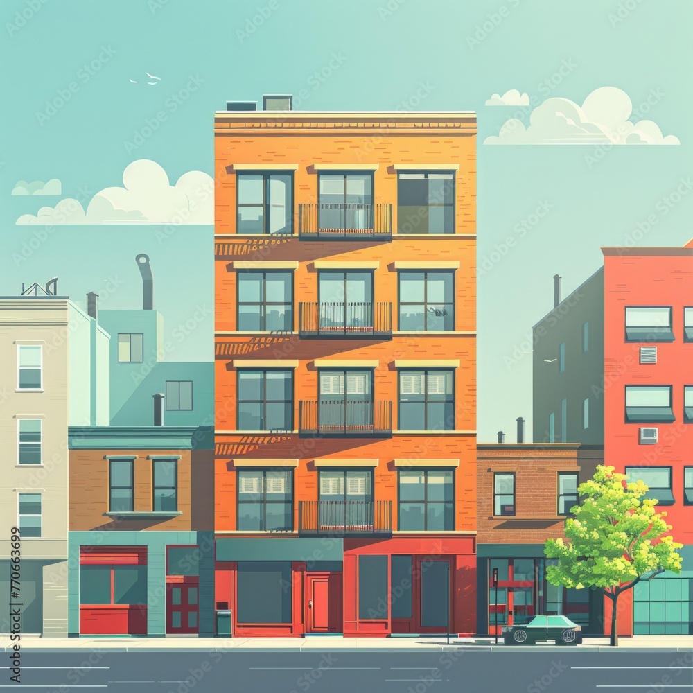 Technological Future Urban Illustration: Urban Background Materials Technological Future Urban Illustration: Urban Background Materials